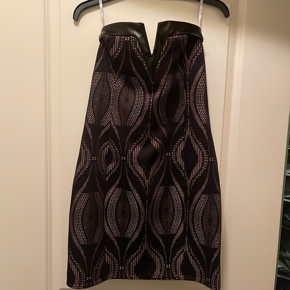 Strapless mini dress